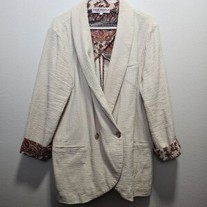 Free People Rowan Blazer with Paisley Lining